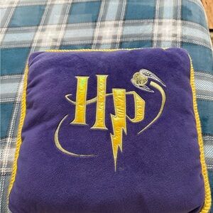 Harry Potter Purple and Gold Decorative Pillow